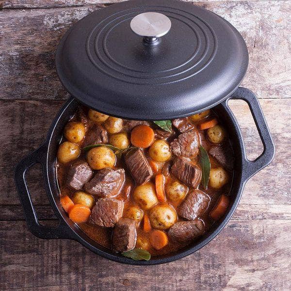 Enameled Cast Iron Signature Oval Dutch Oven, 7 qt Enameled Oval Dutch Oven  Pot with Lid and Dual Handles for Braising, for Braising, Broiling, Bread