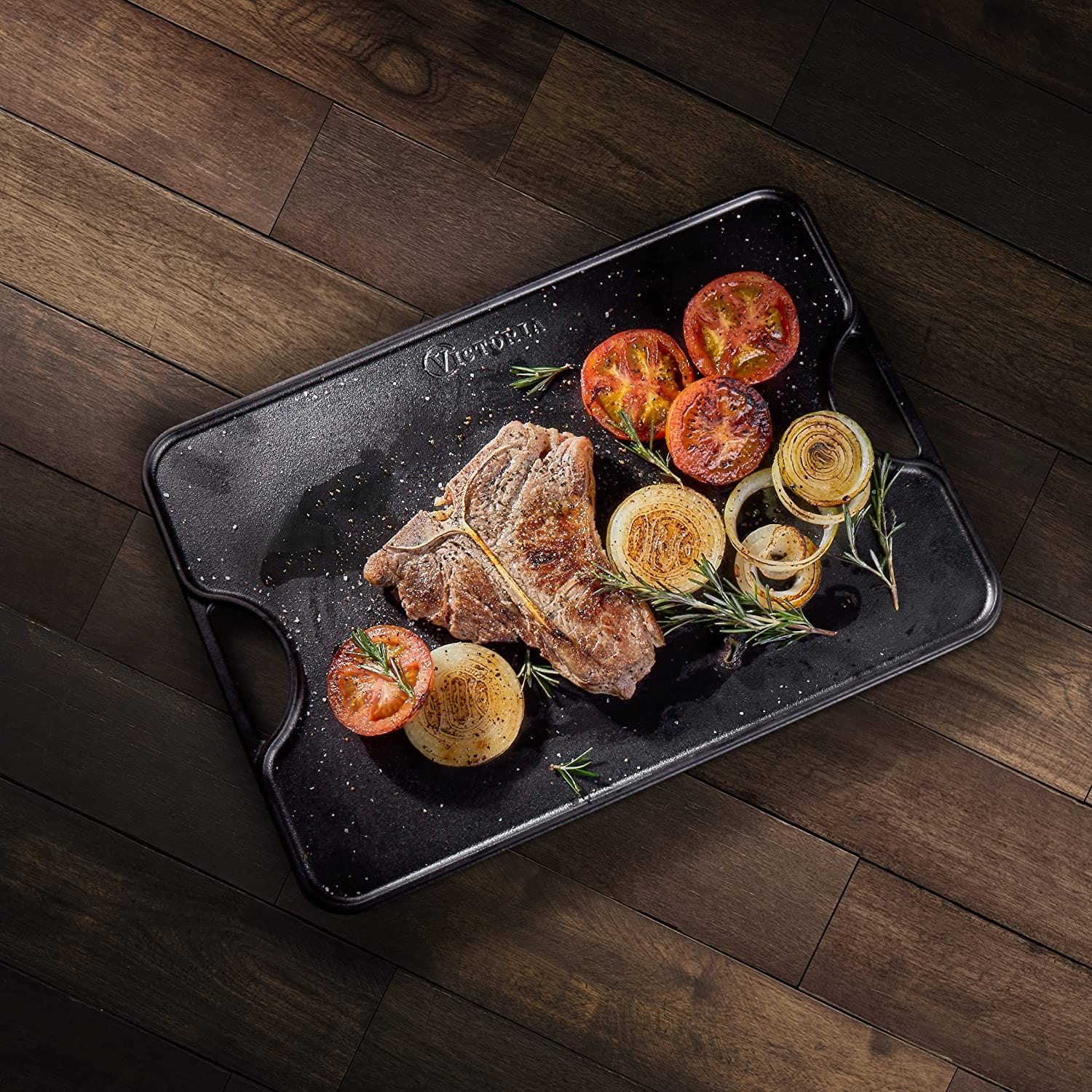 Victoria Cast Iron Reversible Griddle - Thumbnail 5
