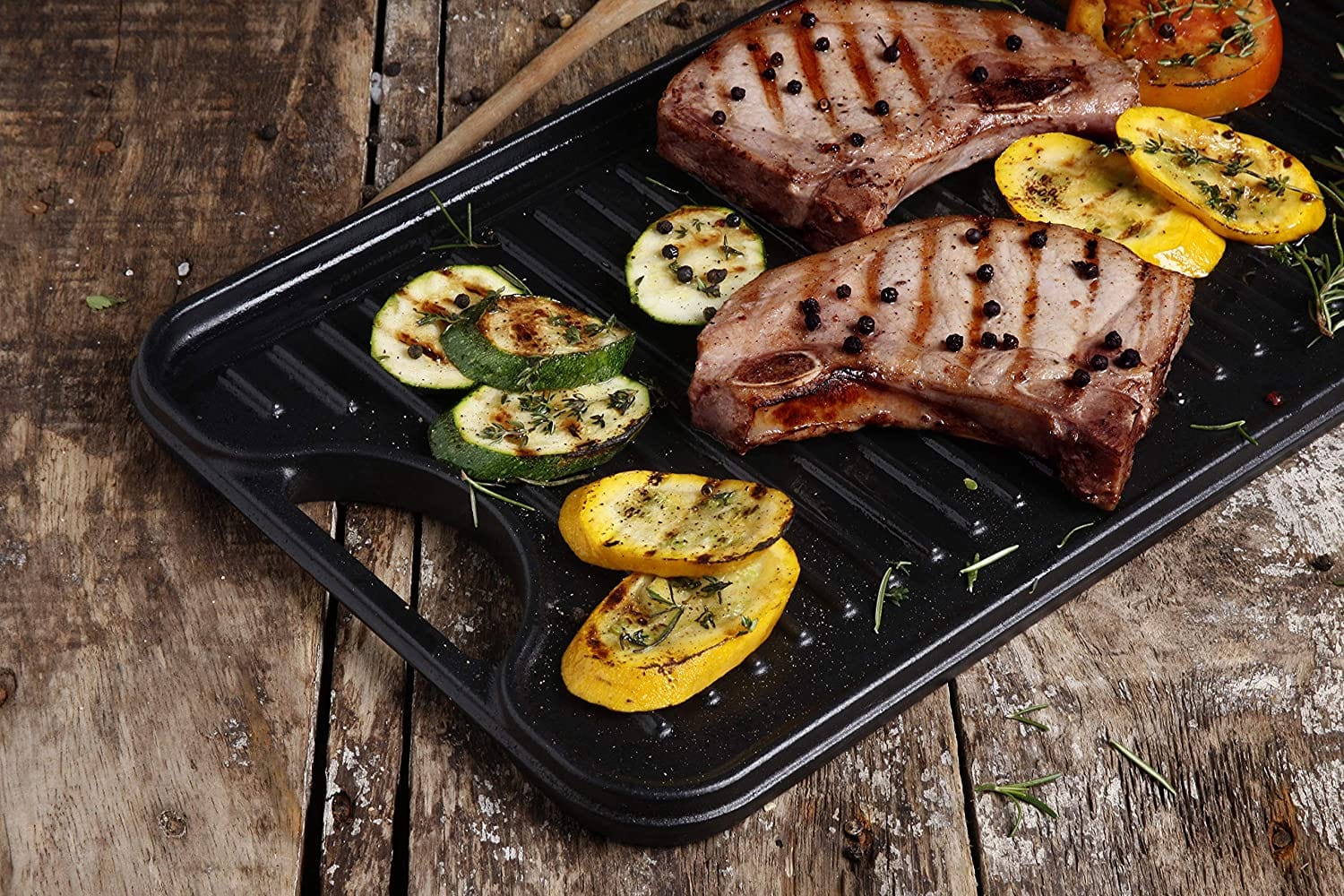 Victoria Cast Iron Reversible Griddle - Thumbnail 3