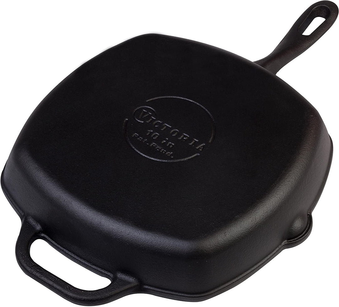 Victoria Cast Iron Victoria Cast Iron Square Grill Pan - 10" x 10"