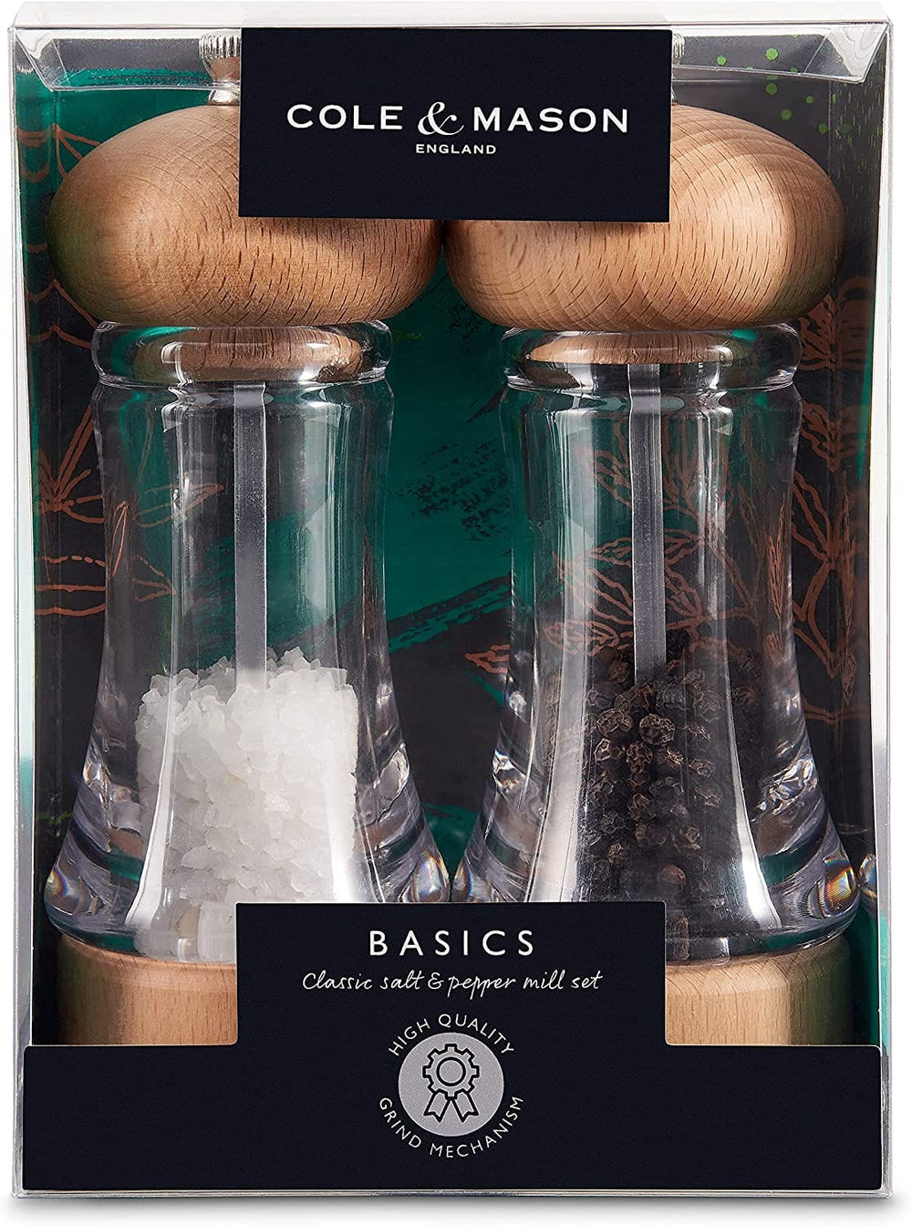 Zyliss Cole & Mason Beech Wood & Acrylic Salt & Pepper Mill Set