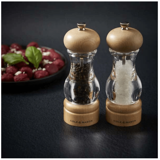 Zyliss Cole & Mason Beech Wood & Acrylic Salt & Pepper Mill Set